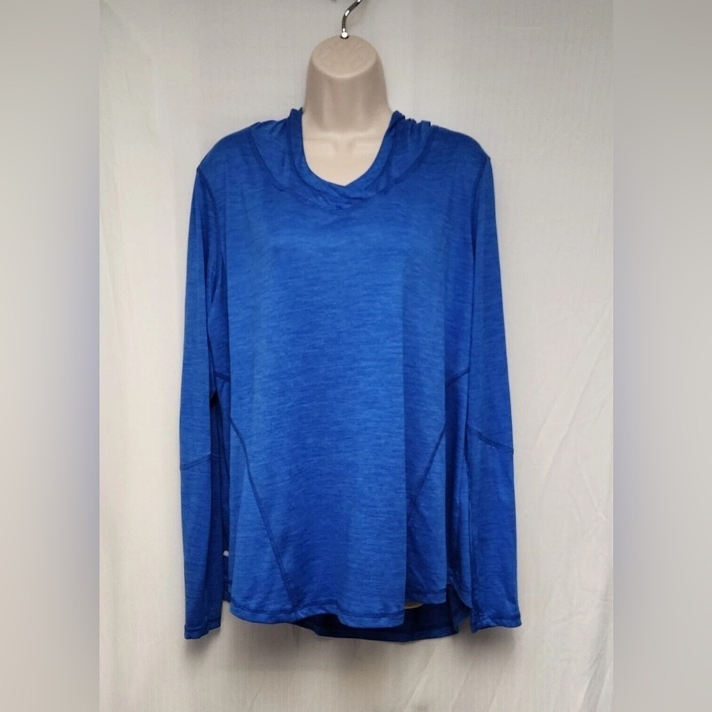 Blue Hooded Long Sleeve Top - Picture 3 of 6